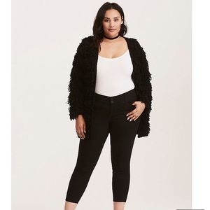 NWT Sz 14 Torrid black twill skinny trouser pant!